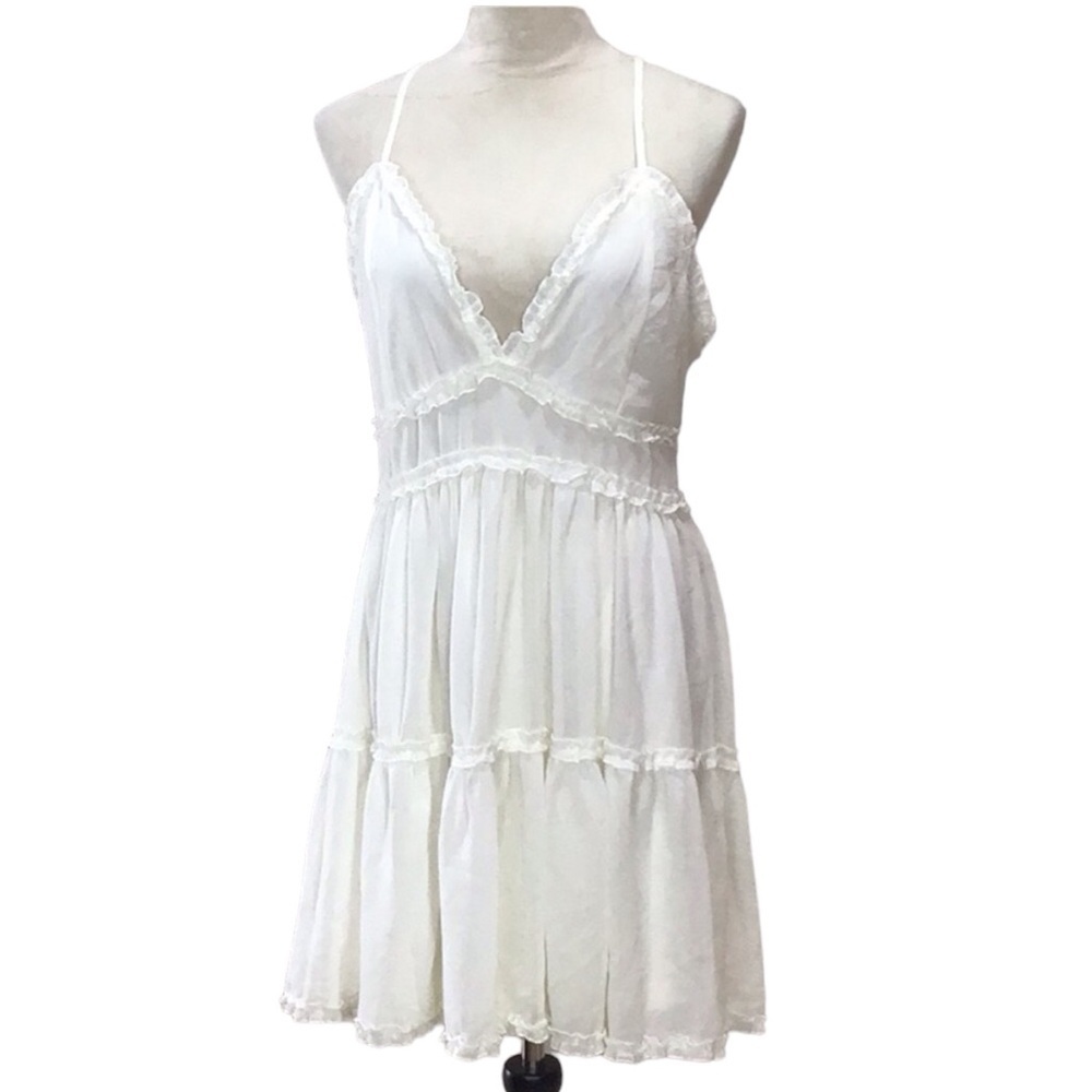 She + Sky Boho Tiered Sleeveless Cami Sundress Size Large NEW